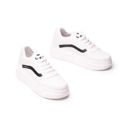 Zapatillas Urbanas Mujer Olas - Negro con Blanco