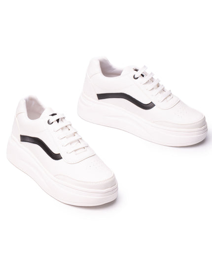 Zapatilla Olas - Negro con Blanco