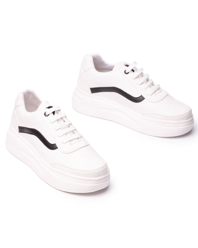 Zapatilla Olas - Negro con Blanco