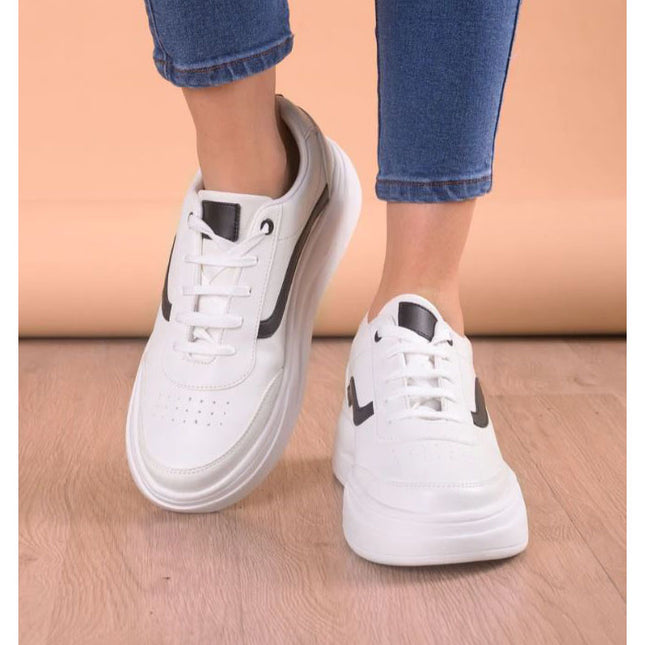 Zapatillas Urbanas Mujer Olas - Negro con Blanco
