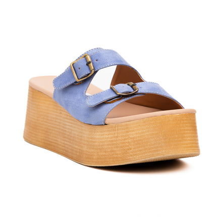 Sandalias Casuales Mujer Oradea -  Celeste