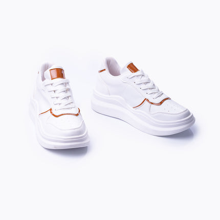 Zapatillas Urbanas Mujer San Blas - Blanco con Camel