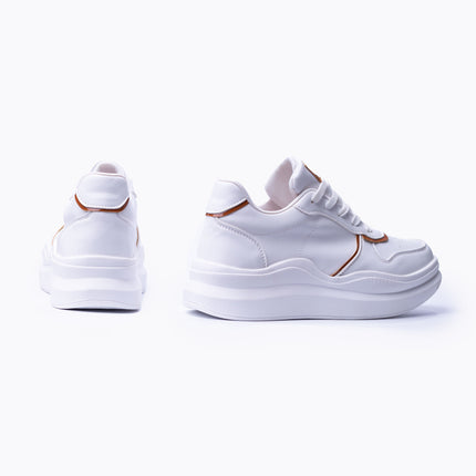 Zapatillas Urbanas Mujer San Blas - Blanco con Camel