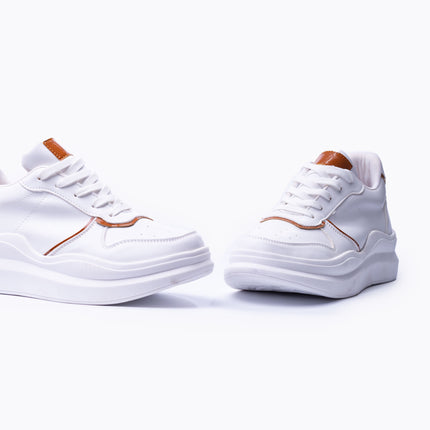 Zapatillas Urbanas Mujer San Blas - Blanco con Camel