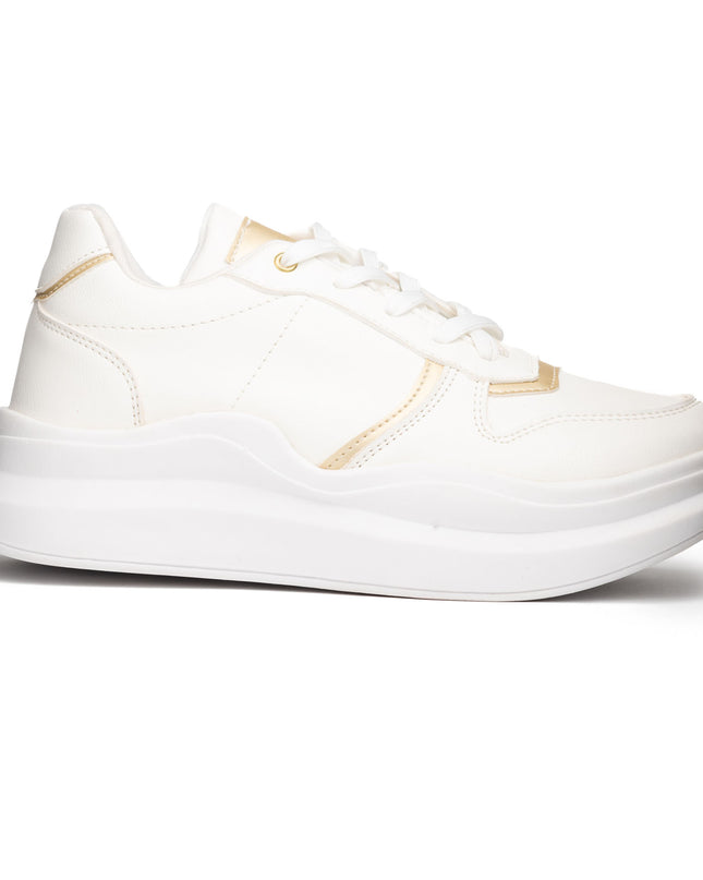 Zapatilla San Blas - Blanco con Dorado