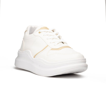 Zapatillas Urbanas Mujer San Blas - Blanco con Dorado