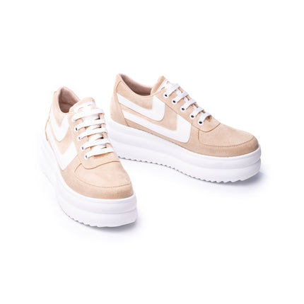 Zapatillas Urbanas Mujer Santander - Beige