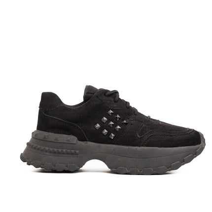 Zapatillas Urbanas Mujer Talavera - Negro Gamuza