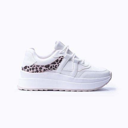 Zapatillas Urbanas Mujer Thani - Blanco Print