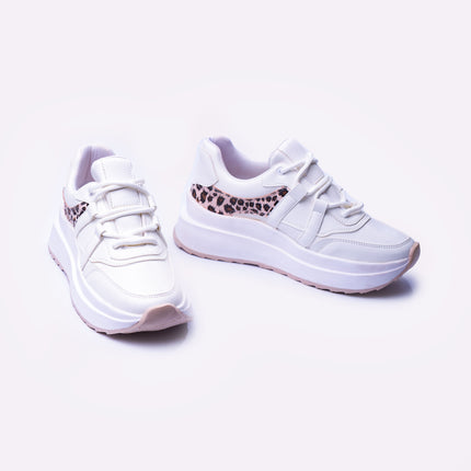 Zapatillas Urbanas Mujer Thani - Blanco Print