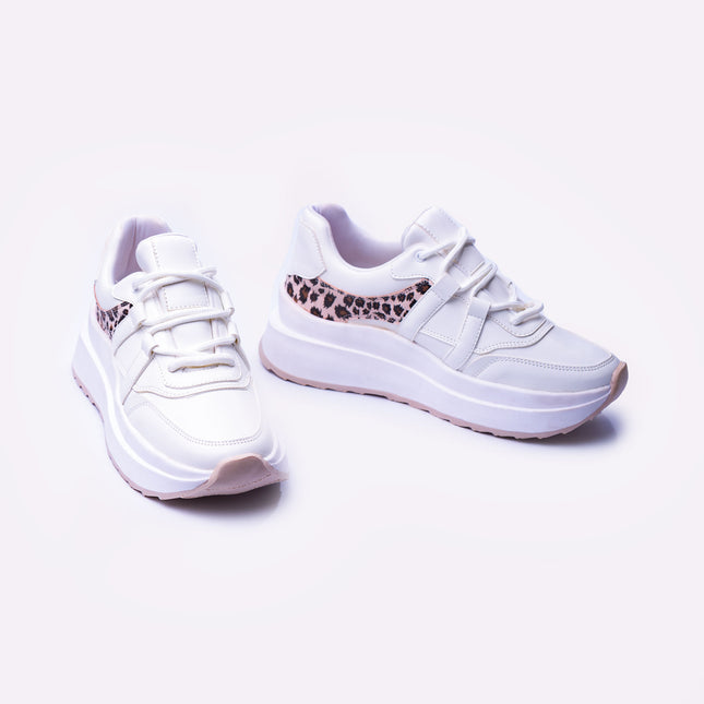 Zapatillas Urbanas Mujer Thani - Blanco Print