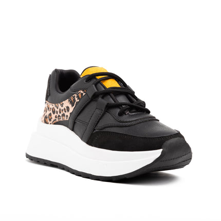 Zapatillas Urbanas Mujer Thani - Negro Print