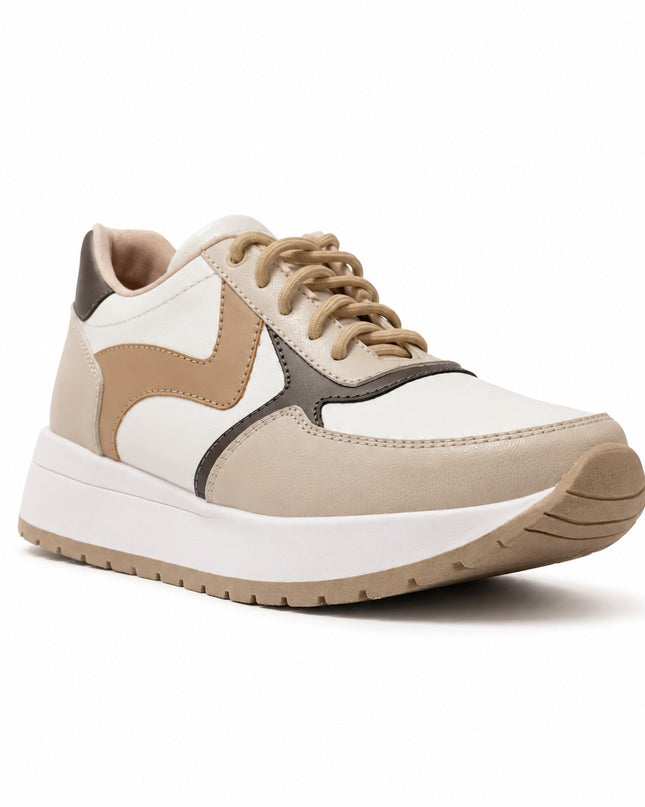 Zapatillas Urbanas Mujer Zigma - Beige
