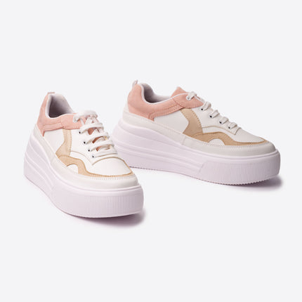 Zapatillas Urbanas Mujer Colorado - Rosado Beige