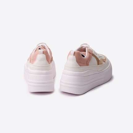 Zapatillas Urbanas Mujer Colorado - Rosado Beige