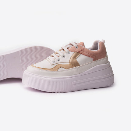 Zapatillas Urbanas Mujer Colorado - Rosado Beige