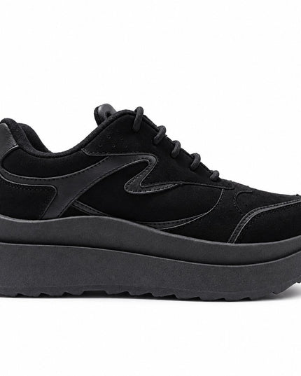 Zapatillas Urbanas Mujer Flower - Negro Gamuza