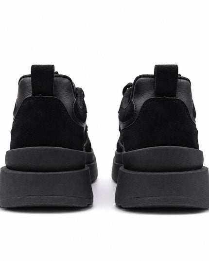 Zapatillas Urbanas Mujer Flower - Negro Gamuza