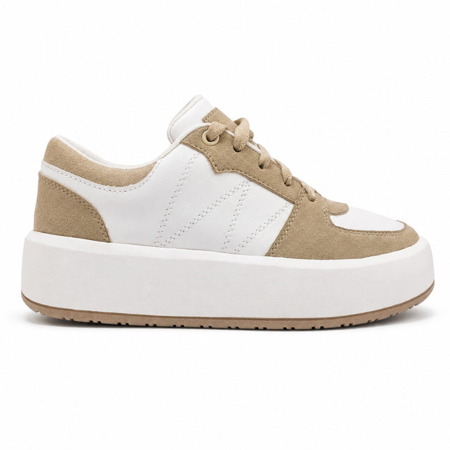 Zapatillas Urbanas Mujer Lieja  - Beige