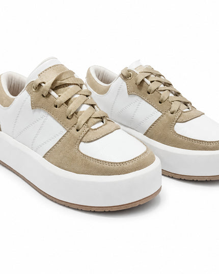 Zapatillas Urbanas Mujer Lieja  - Beige