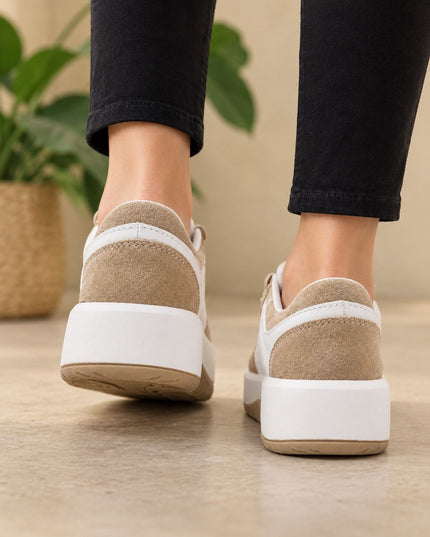 Zapatillas Urbanas Mujer Lieja  - Beige