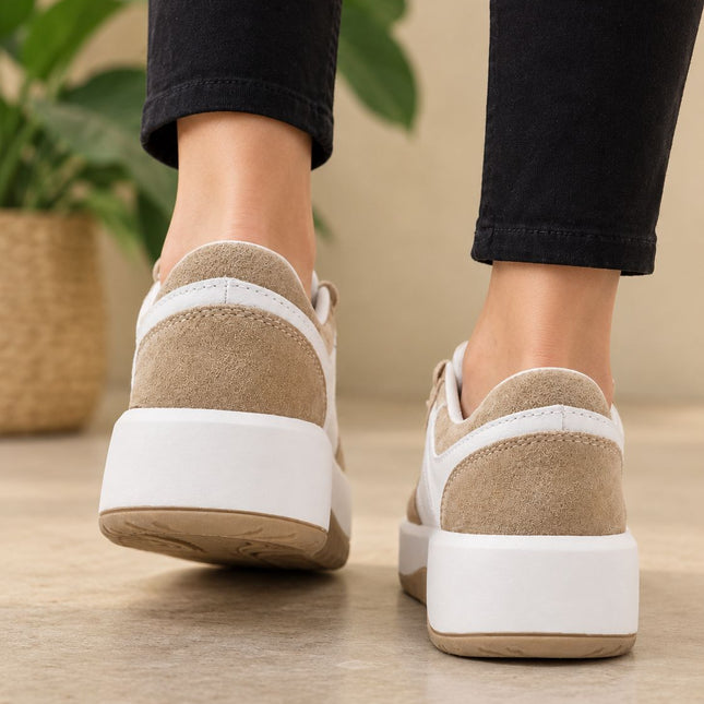 Zapatillas Urbanas Mujer Lieja  - Beige