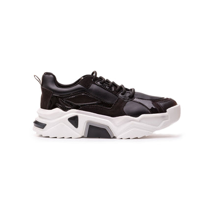 Zapatillas Urbanas Mujer Perth - Negro y Blanco