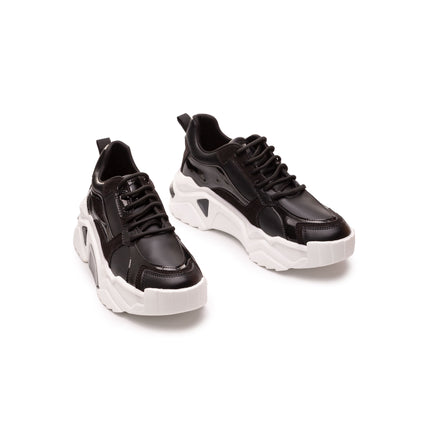 Zapatillas Urbanas Mujer Perth - Negro y Blanco