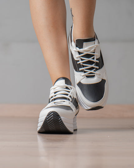 Zapatilla Beneah - Blanco Negro