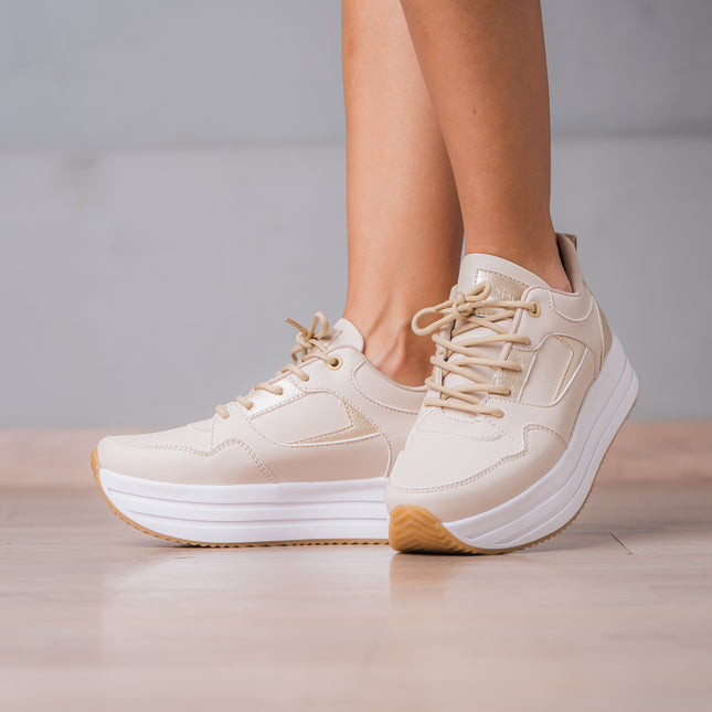 Zapatillas Urbanas Mujer Beneah - Dorado
