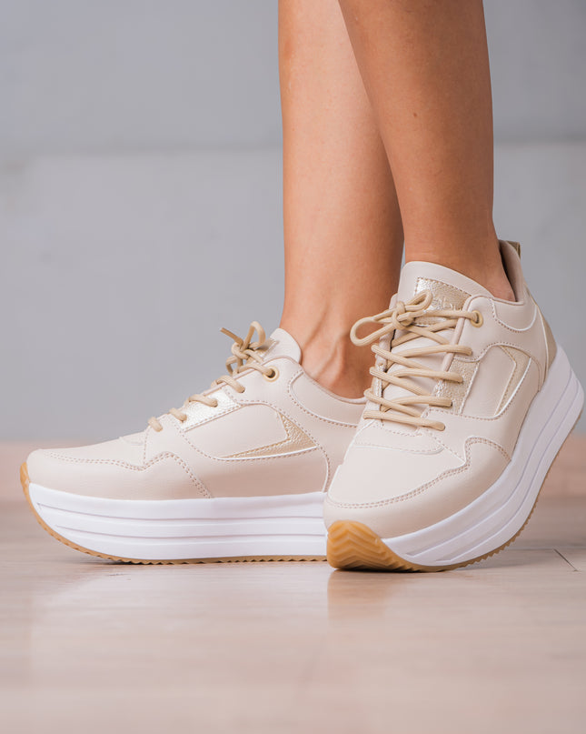 Zapatillas Urbanas Mujer Beneah - Dorado