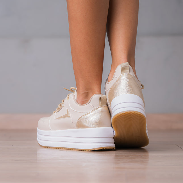 Zapatillas Urbanas Mujer Beneah - Dorado