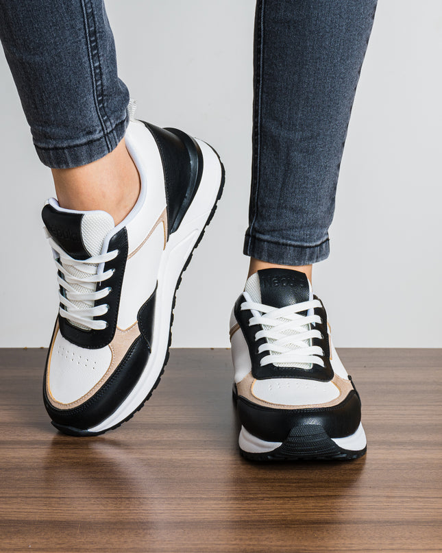 Zapatilla Bookre - Negro Beige