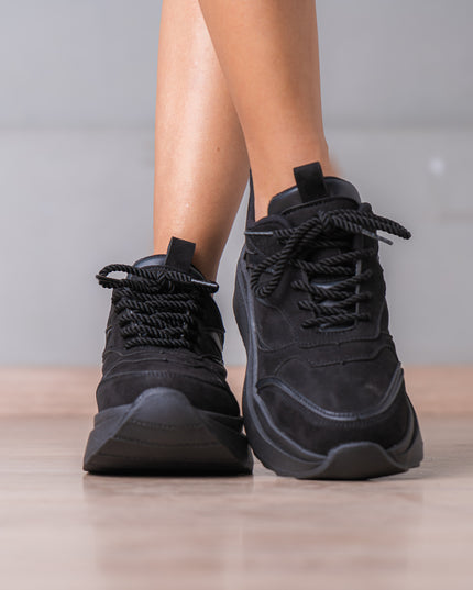 Zapatillas Urbanas Mujer Flower - Negro Total