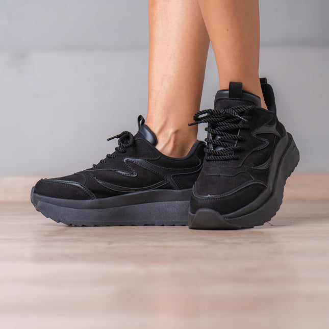 Zapatillas Urbanas Mujer Flower - Negro Total