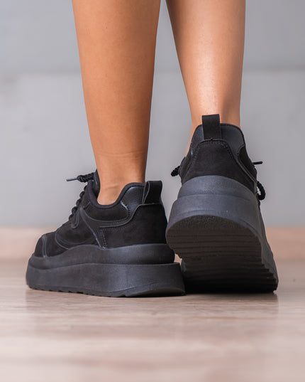 Zapatillas Urbanas Mujer Flower - Negro Total