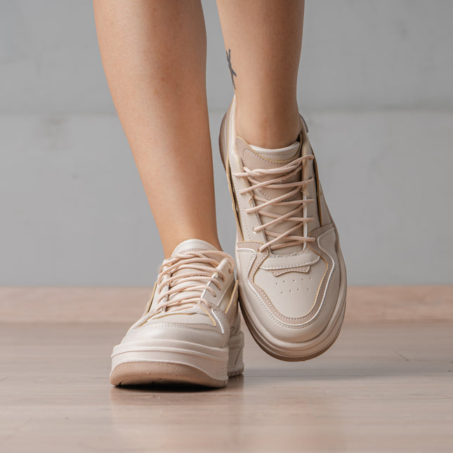 Zapatillas Urbanas Mujer Jikky - Beige
