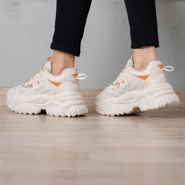 Zapatillas Urbanas Mujer Kingz - Beige