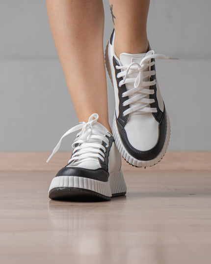 Zapatilla Lamberth - Negro Blanco