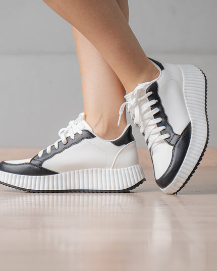 Zapatilla Lamberth - Negro Blanco