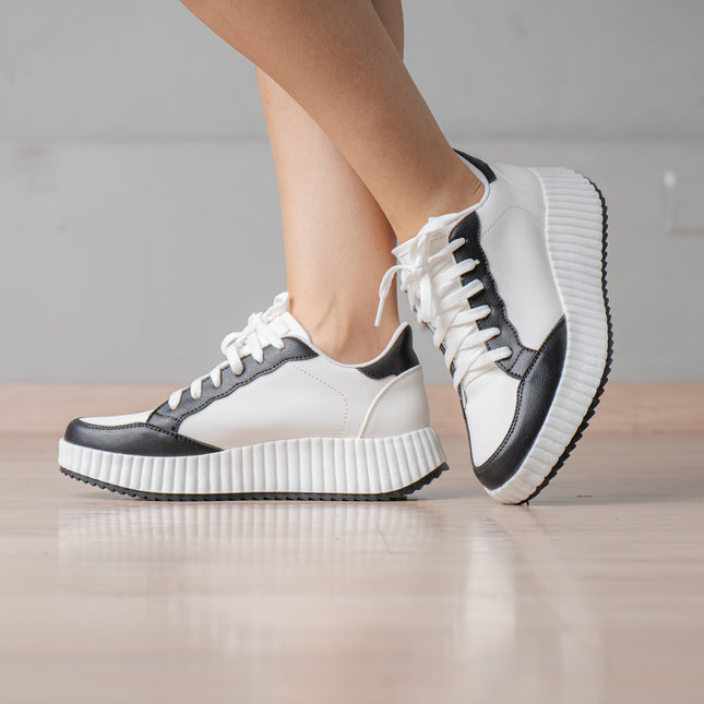 Zapatillas Urbanas Mujer Lamberth - Negro Blanco