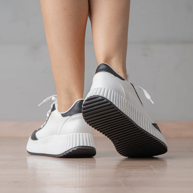 Zapatillas Urbanas Mujer Lamberth - Negro Blanco