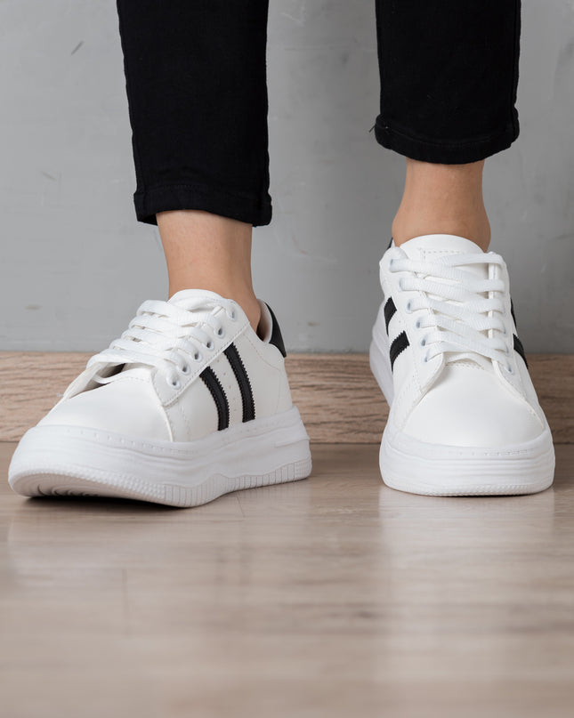Zapatilla Lux - Blanco Negro
