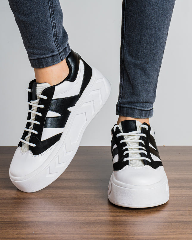 Zapatilla Nagazi - Blanco Negro 2