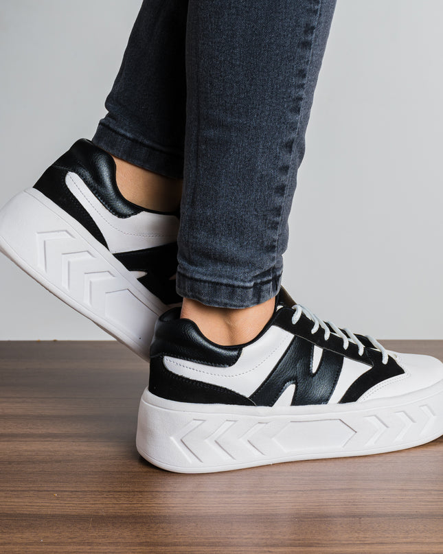 Zapatilla Nagazi - Blanco Negro 2