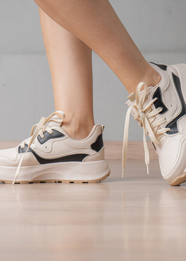 Zapatilla Noehly - Beige Negro