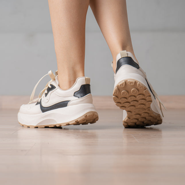 Zapatillas Urbanas Mujer Noehly - Beige Negro