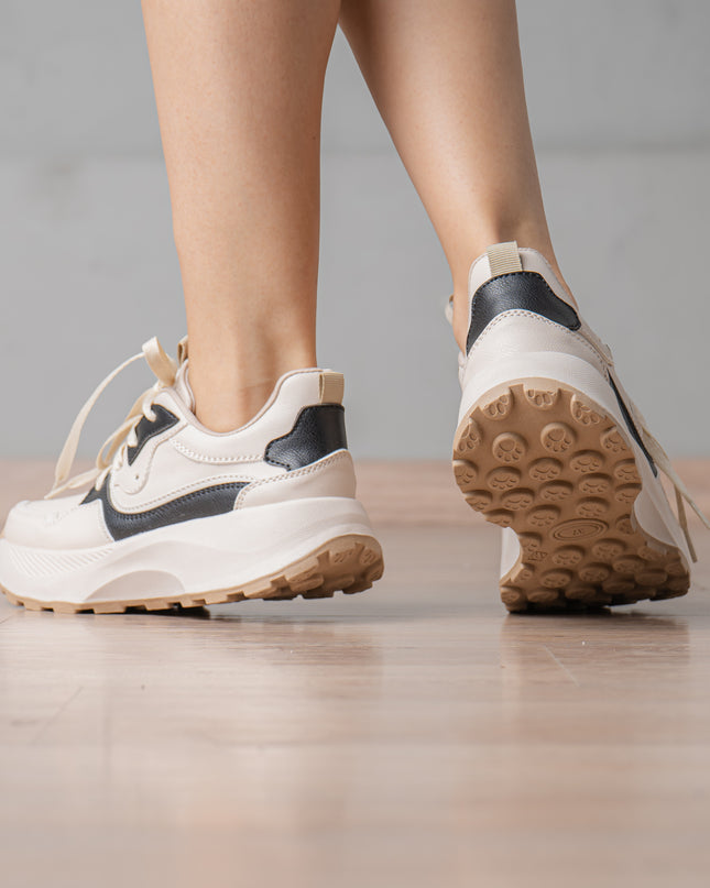 Zapatilla Noehly - Beige Negro
