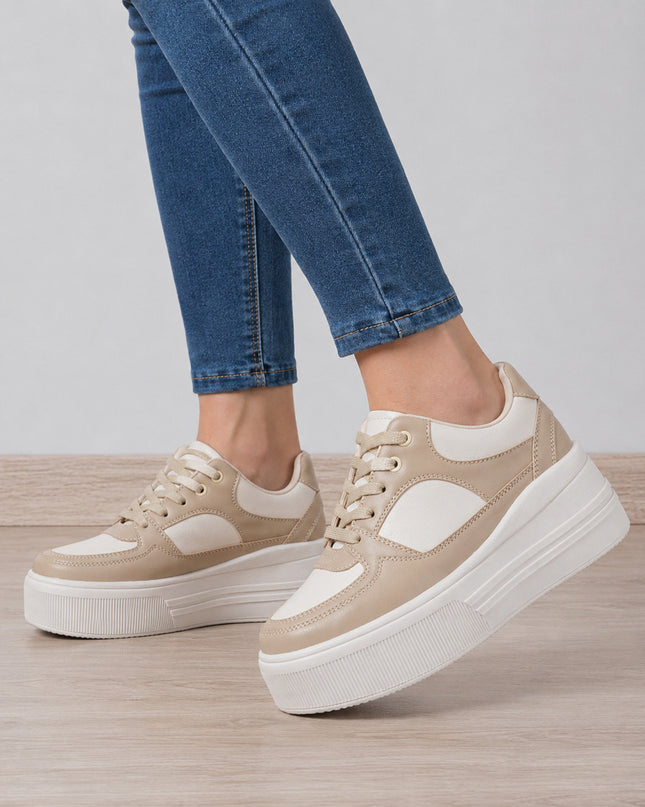 Zapatillas Urbanas Mujer Panda - Beige