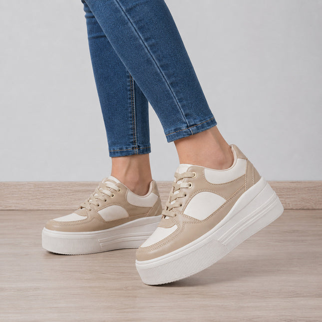Zapatillas Urbanas Mujer Panda - Beige